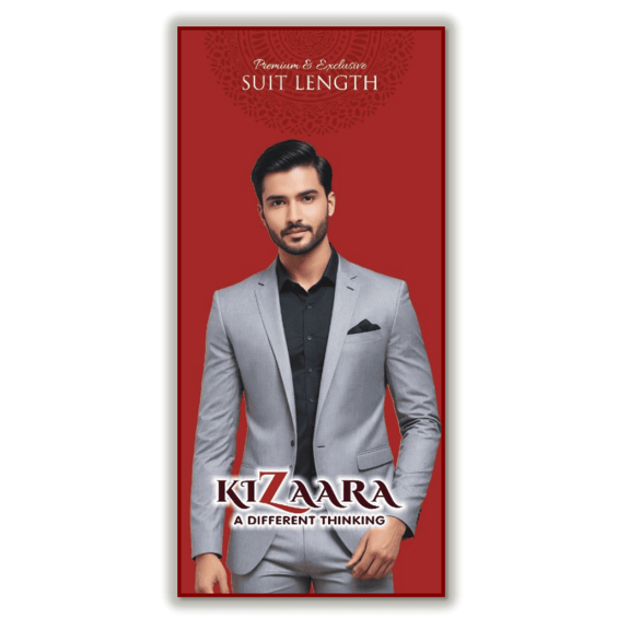 KIZAARA SUPER GREY SUIT LENGTH